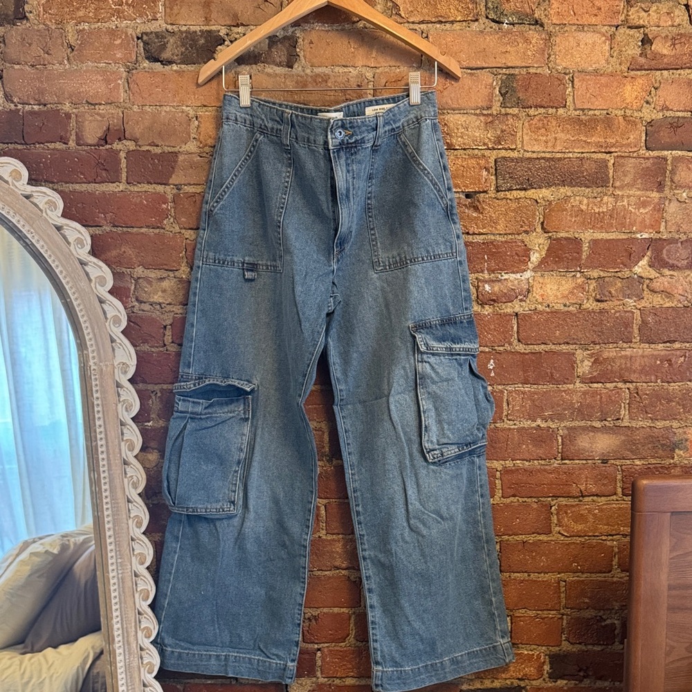 Cotton On Low Rise Cargo Denim Jean